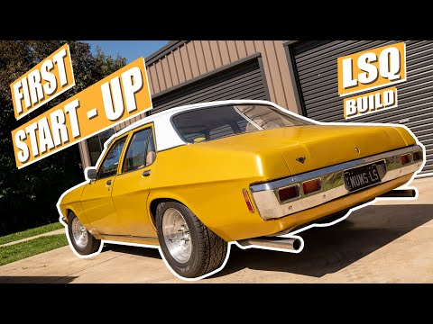 LSQ Build - Part 13 - FIRST START UP and  2.5" Stainless Exhaust System  - LS Swapped HQ Holden