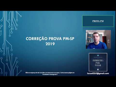 Correção e Análise das Questões - Prova PM SP 2019