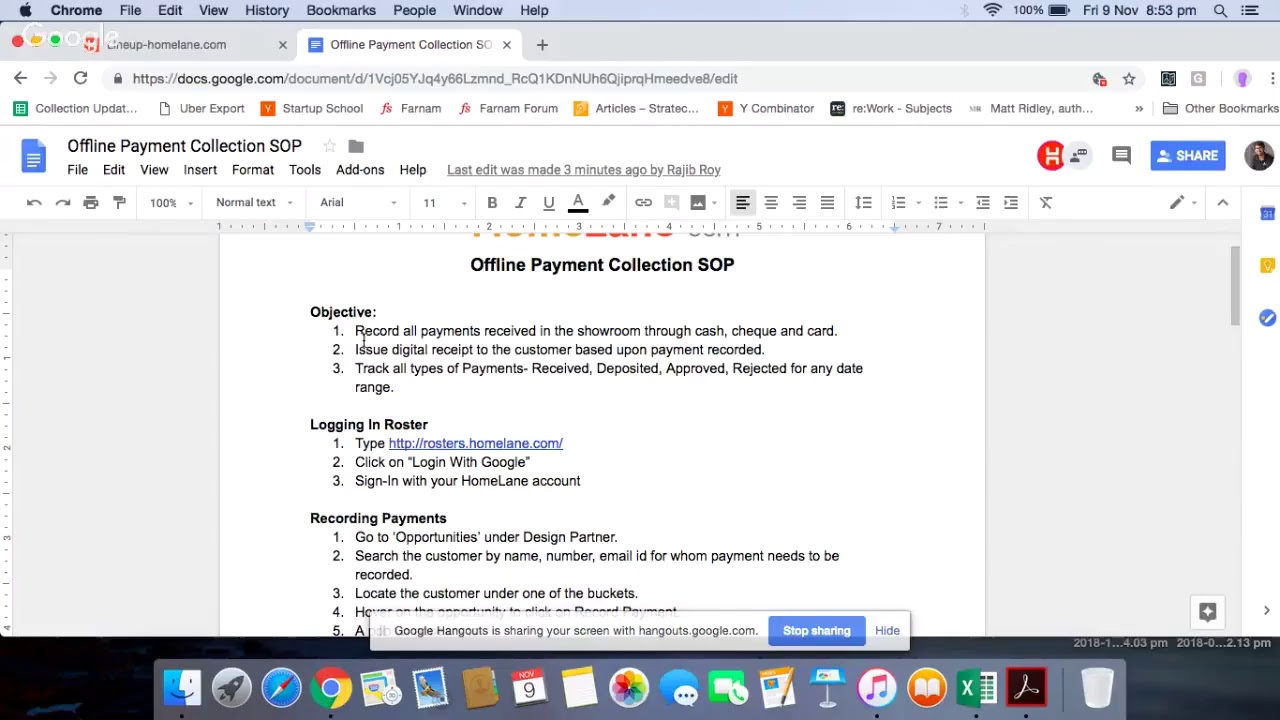 Offline Payment Process SOP