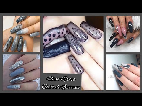 RECOPILACION DE UÑAS  ACRÍLICO 💅🍁 COLOR GRIS /DIFERENTES TONALIDADES/ NAIL2020/FASHION NAIL 2020