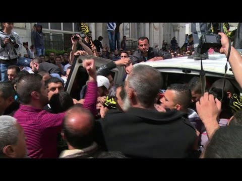 Funeral in Ramallah of a man who killed two Israelis
