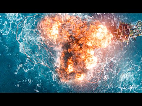 The Burning Sea - Gas Explosion Scene (2022) Movie Clip