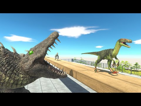 Who Can Survive Purussaurus Rex Bridge - Animal Revolt Battle Simulator