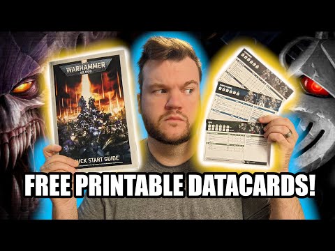 I made printable DATACARDS for EVERY ARMY in Warhammer 40k!
