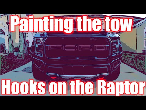 Painting my Raptor Tow Hooks / See how it turned out