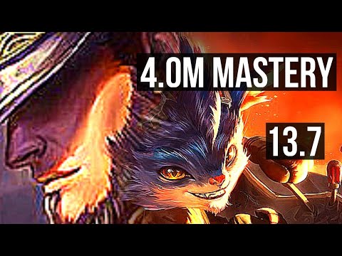 TF vs RUMBLE (MID) | 4.0M mastery, 5/1/12, 500+ games | KR Diamond | 13.7