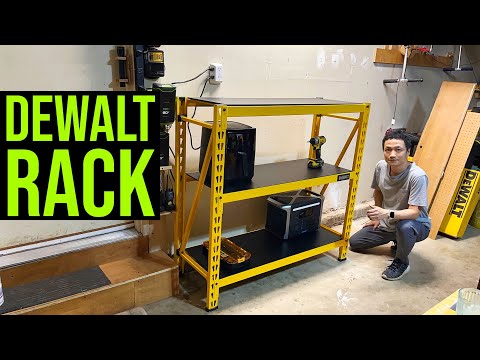 DeWalt Rack Installed (4-Foot Tall, 3-Shelf Industrial Workshop/Garage Storage Rack)