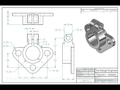 Solid Edge 2023 Tutorial - Exercise 1   (Updated)