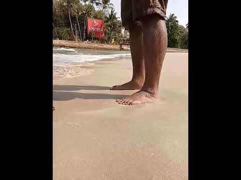 Beach walk in slow motion