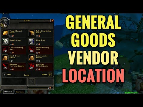 Thunder Bluff General Goods Vendor Location - WoW Classic
