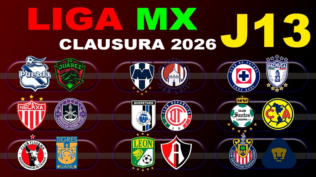DATES, TIMES AND CHANNELS FOR MATCHDAY 13 OF THE LIGA MX CLAUSURA 2026