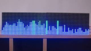 16 x 64 RGB matrix Arduino spectrum analyzer 64 band