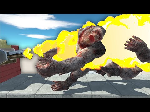 UNITS VS FLAME THROWER BALLISTA AND SCIMITARILLA - Animal Revolt Battle Simulator