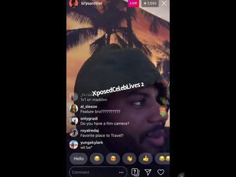 Bryson Tiller Plays New Fire Music On Instagram