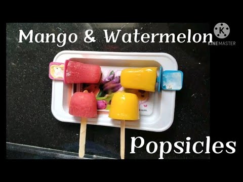 Mango 🥭🍉 Watermelon Ice-cream Popsicles