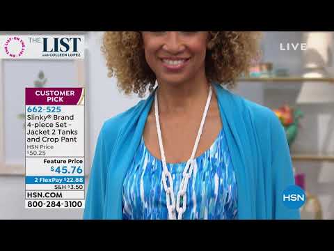 Slinky Brand 4piece Set  Jacket, 2 Tanks and Crop Pant