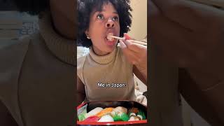 Loved the sushi🍣😋 Japan vlog on my channel #blacktravelfeed #sushi #japanesefood #japan