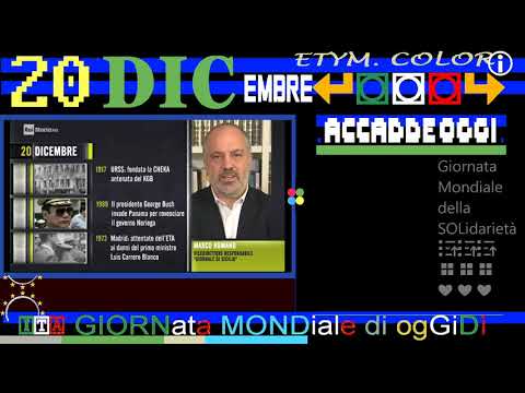🌎🌎🌎 synOPSis * 20 DICembre negli ANNi * RAI storia accadde Oggi - iL Giorno & La Storia