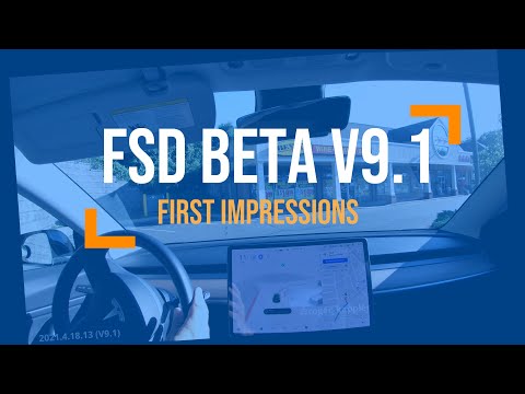Tesla FSD Beta V9.1 - Initial Impressions: driving to 2 grocery stores.