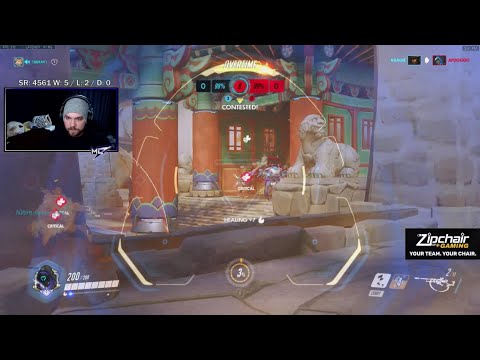 Overwatch Ana God mL7 Playing For The Rank 1 Spot -Sick Positioning-