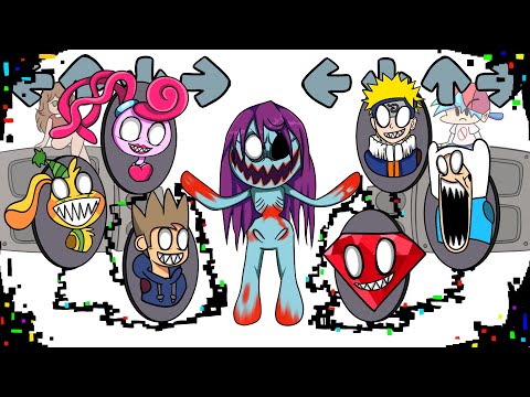 THE BEST FNF MUSIC GLITCH STORIES #2: FNF characters in different universes | FNF animation