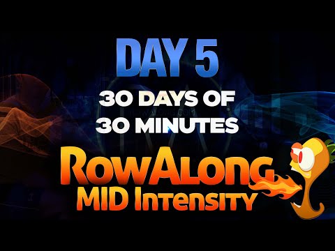 30 Days of 30 Minute Rows - Day 5 - 18/20/22/24/26spm stroke rates -  Indoor Rowing Workout
