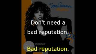 Donna Summer - Bad Reputation LYRICS SHM &quot;All Systems Go&quot; 1987
