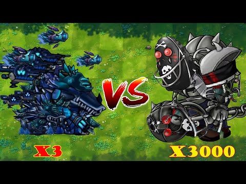 PVZ 1 Fusion 3.1 Challenge!! 3 Plants Fusion vs 3000 Alpha Black Football Tall-nut General