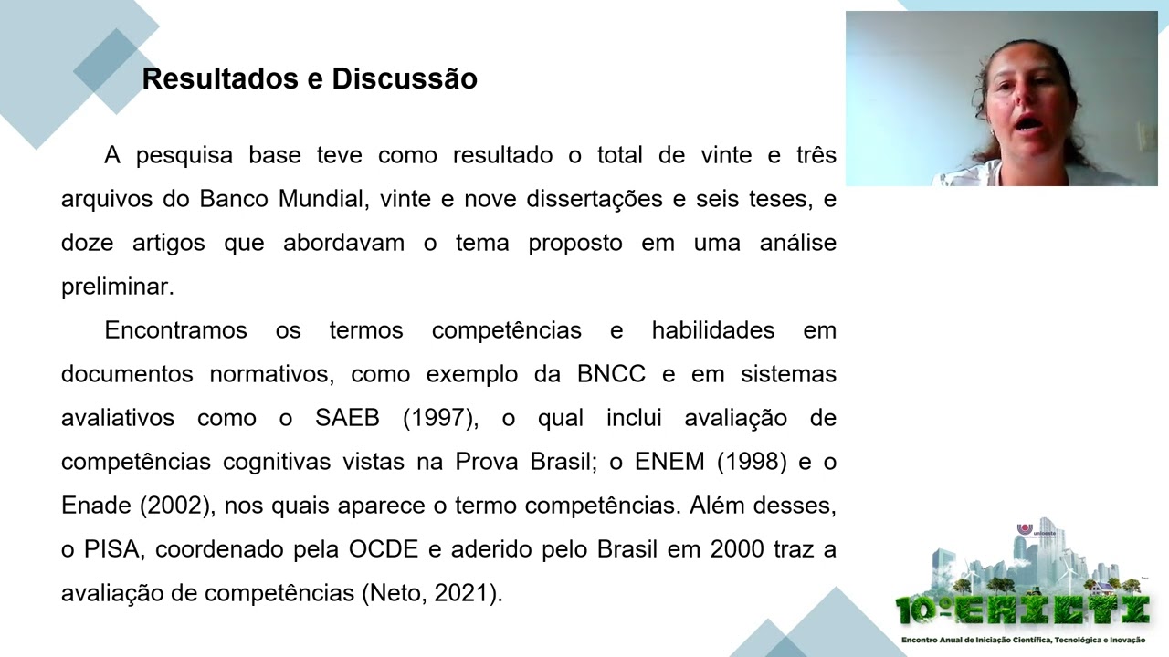 10° EAICT - O Banco Mundial e a formação no âmbito das competências e habilidades socioemocionais.