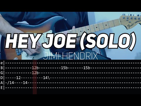 Jimi Hendrix - Hey Joe solo (slow with TAB)