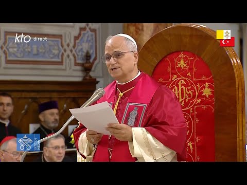 Rencontre du pape Léon XIV avec les évêques, prêtres et religieux de Turquie à Istanbul