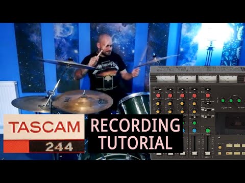 Record & Bounce Mono Drums with 3 cheap mics + Portastudio | Tascam 244 tutorial part 1