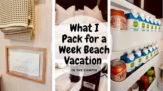 WHAT I PACK FOR A BEACH VACATION IN A CAMPER|Summer 2022