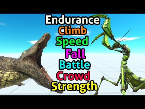 Battle abilty Purussaurus vs Giant praying mantis Animal Revolt Battle Simulator