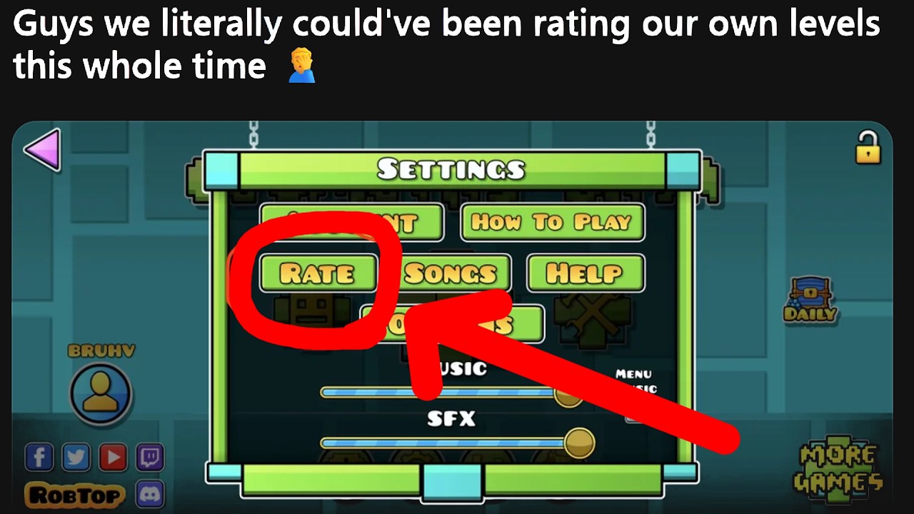 Guys we literally could've been rating our own levels this whole time🤦‍♂️