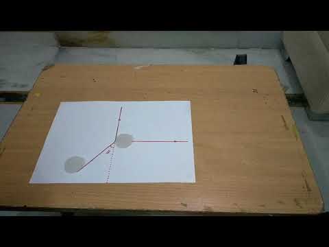 Collision of two objects of same mass in 2D