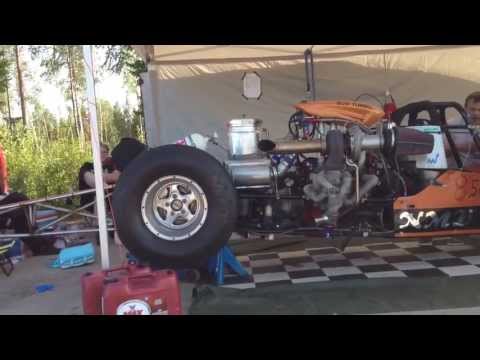 Team Volvo Dragster. Testing NOS to spool up the turbo