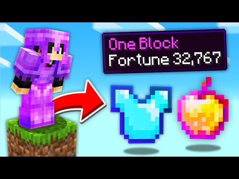 Minecraft, But It's Only One Block...