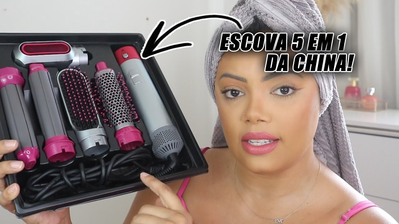FUNCIONA MESMO? ESCOVA 5 EM 1 DA CHINA * Cheia de Truques*