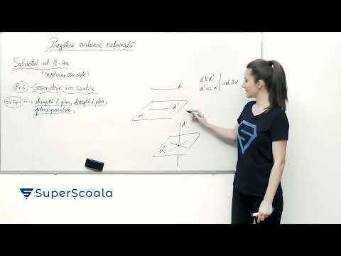 Geometrie în spațiu. Dreapta paralelă cu un plan. Dreapta perpendiculară pe un plan. Plane paralele