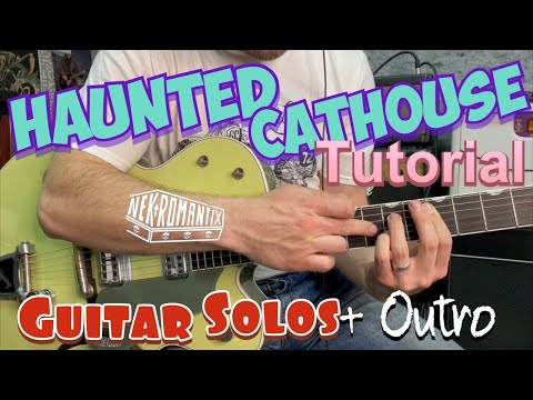 Nekromantix - Haunted Cathouse Guitar Solo Tutorial + Outro - Adrian Whyte
