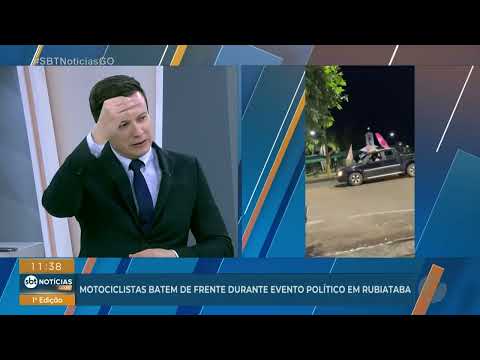 Motociclistas se envolvem em batida durante evento em Rubiataba