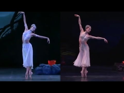 Nikiya's Entrance (La Bayadère): Nunez - Zakharova (Split Screen)