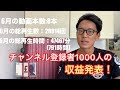 チャンネル登録者1000人の底辺筋トレyotuberの収益を公開!