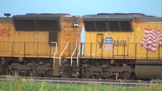 preview picture of video 'Union Pacific mixed freight at Boone, Iowa switchyard'