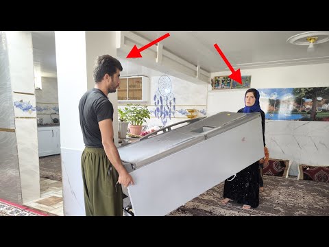 Farshad's great help: A trust refrigerator, a great encouragement for Jamileh