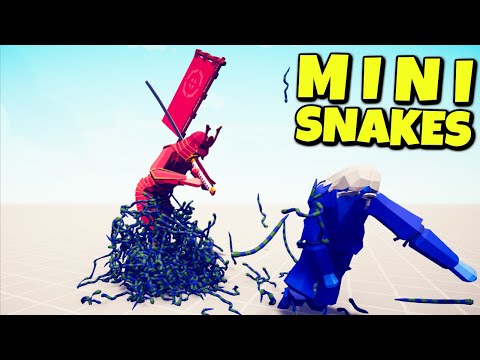 Mini Snake Horde vs Every Faction 1 - Totally Accurate Battle Simulator TABS
