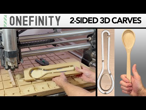 EP.31 Onefinity CNC - 2 Sided 3D Carves on the CNC ft. @vectric