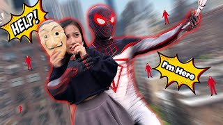 When SPIDER-MAN bros save “BAD GIRL” ( Live Action By HOMIC )