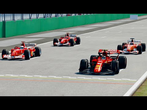 Ferrari F1 2022 vs Ferrari F1 2002-2003-2004 at Monza